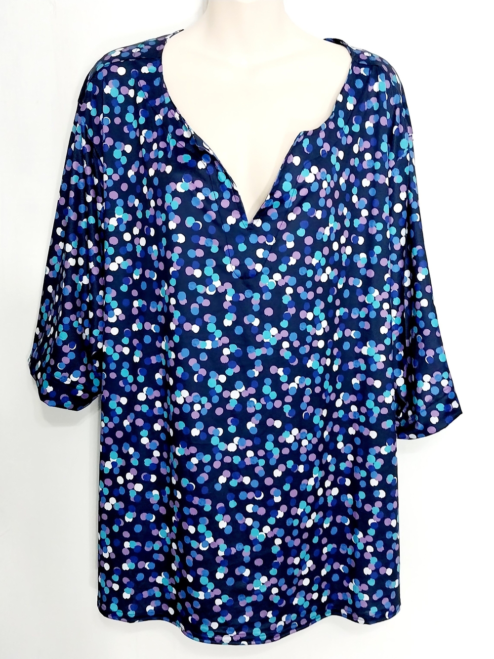 🔵BOGO FREE🔵 NWT Swim 365 Swim Coverup Top Dotted Sz 30/32